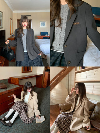 letter leather jacket