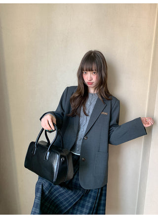 letter leather jacket