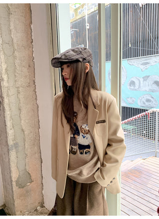 letter leather jacket