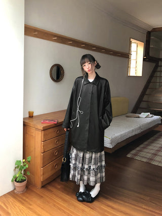 raglan leather coat