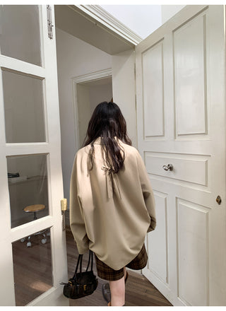 bow trench coat