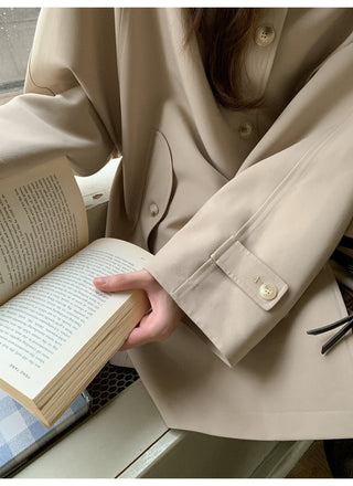 bow trench coat