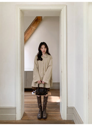 bow trench coat