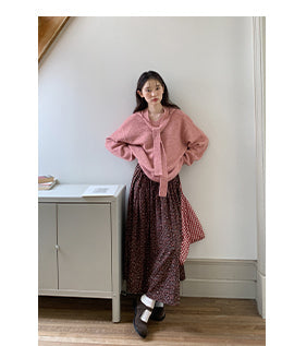 elastic floral skirt