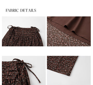 elastic floral skirt