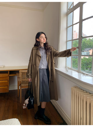 belted trench coat