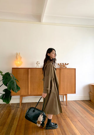 belted trench coat
