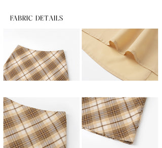 diagonal plaid skirt