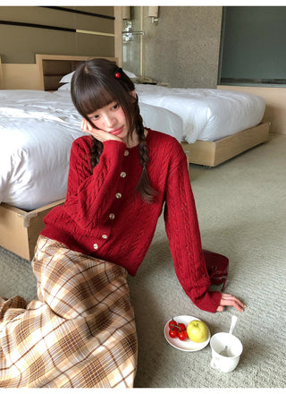 diagonal plaid skirt