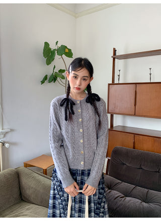 wooden ear plaid skirt