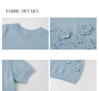 hollow flower knit
