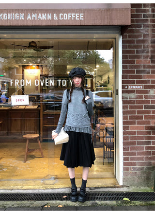 hollow flower knit