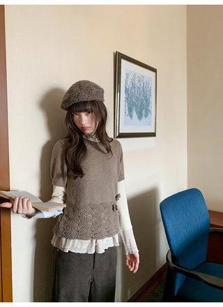 hollow flower knit