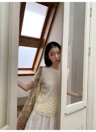 hollow flower knit
