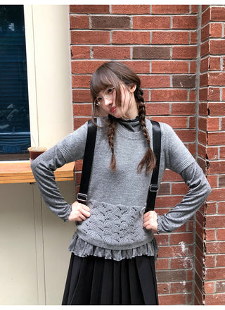 hollow flower knit