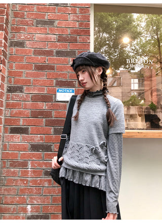 hollow flower knit