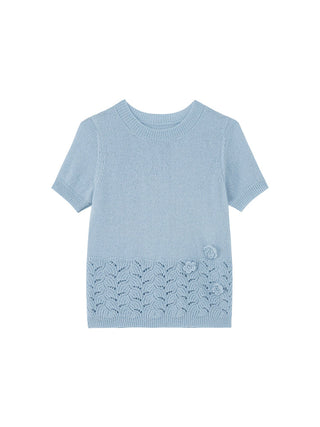 hollow flower knit