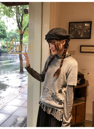 hollow flower knit