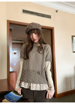 hollow flower knit