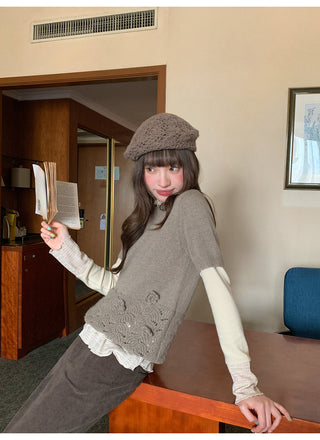 hollow flower knit