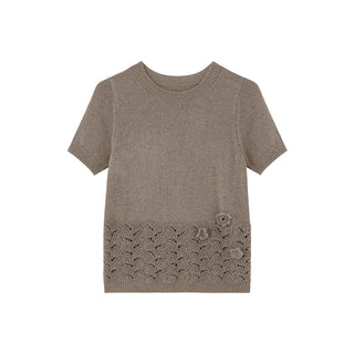 hollow flower knit