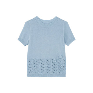 hollow flower knit