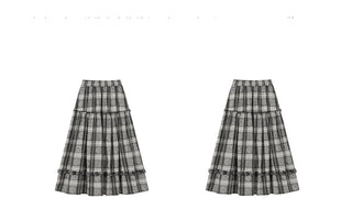 jacquard plaid skirt