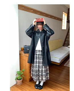 jacquard plaid skirt