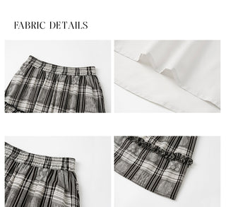 jacquard plaid skirt