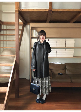 jacquard plaid skirt