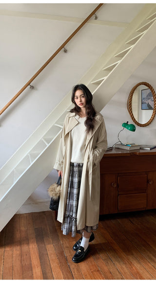 jacquard plaid skirt