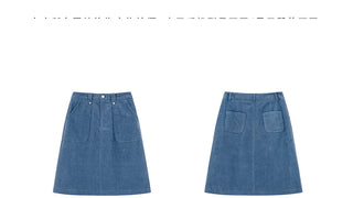 pocket corduroy skirt