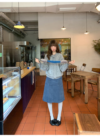 pocket corduroy skirt