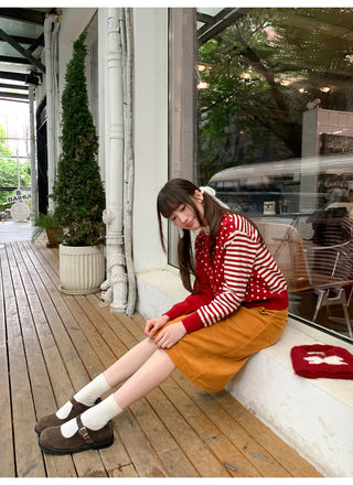 pocket corduroy skirt