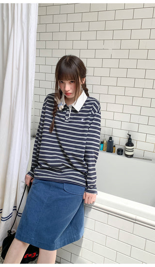 pocket corduroy skirt
