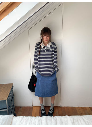pocket corduroy skirt