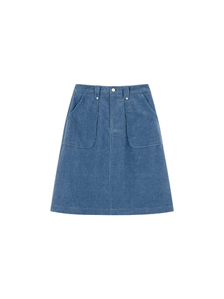 pocket corduroy skirt