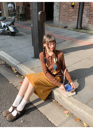 pocket corduroy skirt