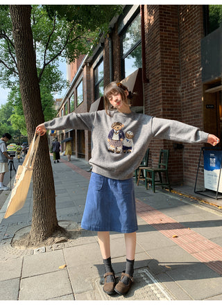 pocket corduroy skirt