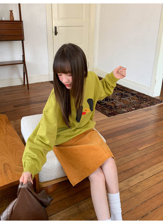 pocket corduroy skirt