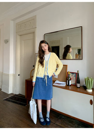 pocket corduroy skirt
