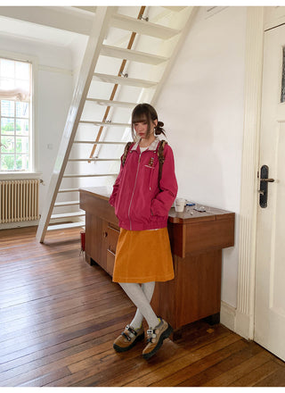 pocket corduroy skirt