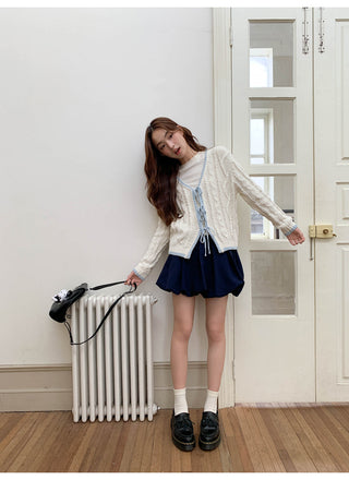 pleated bud skirt
