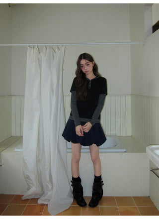 pleated bud skirt