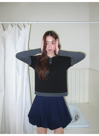pleated bud skirt