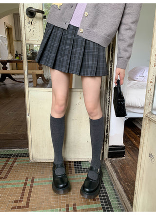 plaid pleated skirt