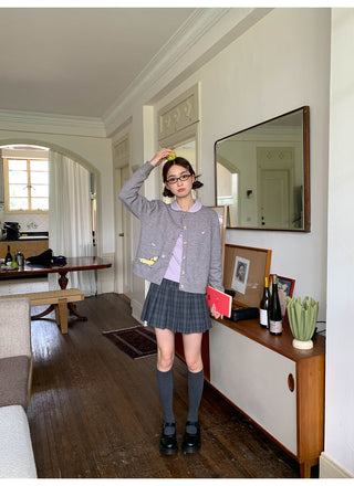 plaid pleated skirt