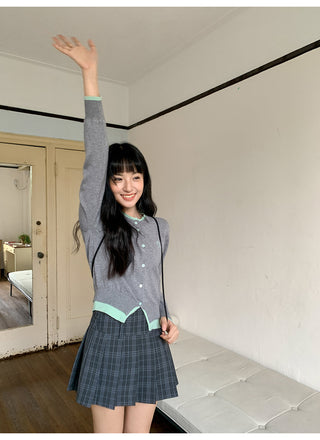 plaid pleated skirt