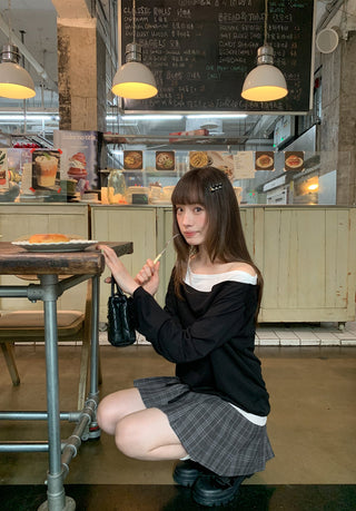 plaid pleated skirt