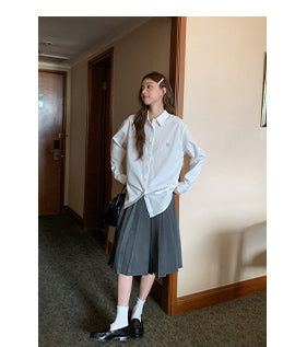 gradient pleated skirt